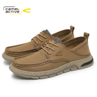Camel Active Men Sneakers Autumn New Retro Man Lace-up Breathable PU Leather Men's Trend Casual Shoes