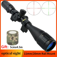 Tactical 4-16X44AOEYS Scopes Long-range Sniping Optical Sight Red Green Adjustable Riflescope for Airsoft / Hunting Rifle