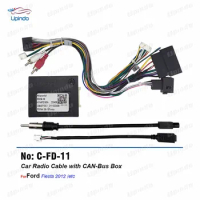 Car Radio stereo CANBus Cable Android Head Unit Power Wiring Harness Socket Connector CAN Bus Decoder for Ford Fiesta 2012