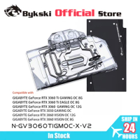 Bykski GPU Water Block Use for Gigabyte RTX 3060 Ti / 3060 / 3050 GAMING OC / EAGLE GPU Card / Full Cover Copper Radiator Block