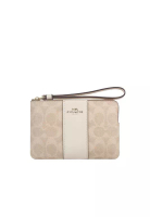 COACH Corner 女士手拿包粉筆色拼多色CW854