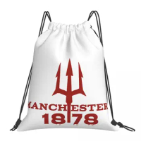 Devils Of Manchester, Manchester Is Red, Glory Glory United Backpacks Drawstring Bag Drawstring Bundle Pocket Sports Bag BookBag