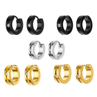 Titanium Steel Earrings Men Women Fashion Diamond Earrings
