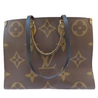 【二手名牌BRAND OFF】LOUIS VUITTON LV 路易威登【再降價】 棕色 原花 帆布 ONTHEGO GM M45320