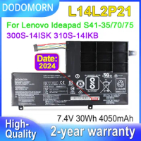 DODOMORN L14L2P21 For Lenovo Yoga 500-14ISK Ideapad 300S-14ISK 310S-14IKB 310S-15IKB L14L2P21 Laptop Battery 7.4V 30Wh 4050mAh