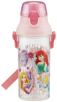 日本Skater廸士尼公主水壼瓶 兒童水樽 480ml 0.48L (Disney Princess) 直飲戶外旅行超輕一按式直飲兒童水樽水瓶水壺 平行進口