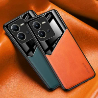 Luxury PU Leather Phone Case For Vivo V25 Pro V25E Cover Silicone Case For Vivo Y35 Y22 Y22S Y16 Y02S Y55 Y75 Y76 Y77 5G Coque