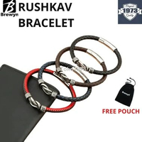 TOKO1973 RUSHKAV GENUINE LEATHER BRACELET gelang tali gelang pria gelang kulit + FREE BREWYN POUCH B