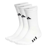 ADIDAS 男運動中筒襪-三雙入-襪子 長襪 吸濕排汗 訓練 慢跑 愛迪達 HT3452 白黑
