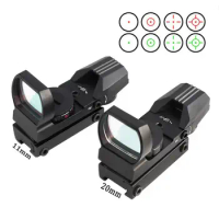 11mm/20mm Tacticals Reflex Red Green Laser Hunting Shockproof Viewfinder 4 Reticle Holographics Projected Dot Sight Scope Airgun