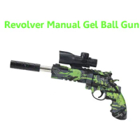 Revolver Ball Gun Toy Manual Shooting Paintball Hydrogel Pistol Water Bomb Launcher Model Airsoft for Adult Boys Birthdyay Gifts
