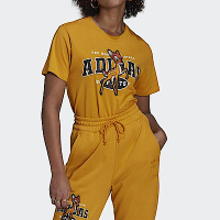 Adidas Bambi Reg Tee HE4786 女 T恤 復古 學院風 小鹿斑比 棉質 國際尺寸 芥末黃