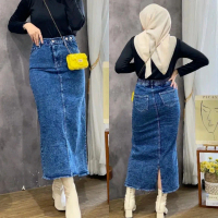 TERBARU!!!ROK CARGO JEANS WANITA HIGHWAIST STANDAR & JUMBO