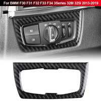 Khung Công Tắc Đèn Pha Ô Tô, Chất Liệu Sợi Carbon, Phụ Kiện Trang Trí Nội Thất, Cho BMW F30 F31 F32 