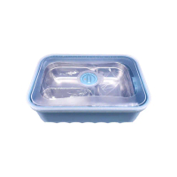 不鏽鋼二合一多功能透氣雙層餐盒(便當盒/保鮮盒/冷藏/電鍋/烤箱/微波)