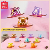 Miniso Love Bear Bead Planet Series Mini Blind Box Kawaii Desktop Decoration Ornament Toy Cartoon Model Birthday Gift