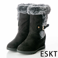 【ESKT】女中筒超細纖維雪鞋『黑』SN253
