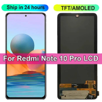 6.67" AMOLED For Xiaomi Redmi Note 10 Pro LCD Display, with Frame Touch Panel For Redmi Note10Pro M2101K6G Screen Replacement