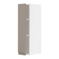 METOD 壁櫃附層板, 白色/upplöv 消光/深米色, 20x37x80 公分