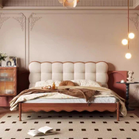Comforter White Bed Nordic Nightstands Wood Frame Comferter Bed Modern Queen Size Camas Moderrnas Inteligentes Home Furniture