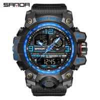 SANDA 3133 2023 G Style New Men's Watches 50M Waterproof Shock Sports Military Quartz Watch For Male Digital Wristwatch Clock
