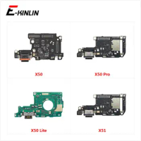 USB Charging Port Dock Plug Connector Charger Board With Mic Microphone Flex Cable For Vivo X50 Lite X51 X60 X70 X80 Pro