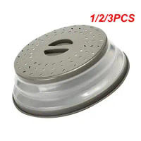 1/2/3PCS Foldable Microwave Oven Lid With Hook Microwave Lid Food Splash Protection Lid Microwave Lid With Filter Steam Drain