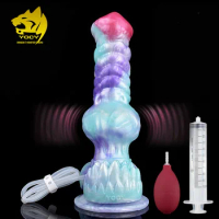 YOCY Ice Dragon Fantasy Dildo Squirting Animal Wolf Penis For Adult 18+ Powerful Suction Cup Horse Dildo Knot Ejaculating Dildo