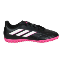 【adidas 愛迪達】COPA PURE.4 TF 男女戶外足球鞋-小碎丁-訓練 愛迪達 黑白粉紅(GY9049)