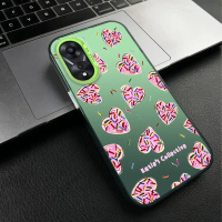 เคสโทรศัพท์, สำหรับ OPPO A78 5G, A58 5G, A58X 5G, A1X 5G, เคสหัวใจ, กึ่งโปร่งใส, บางเฉียบ, ฝ้า, เคส