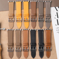 Be applicable to.For Apple Watch strap leather AppleWatch 8/7/s9 Official website ultra2 41 49mm hand sewn strap