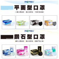 【MOTEX】 摩戴舒 鑽石型 平面 醫療用 口罩 (50片/盒) 顏色隨機