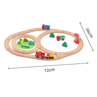 Wooden Train Track Set 8 Ring Track Compatible With All Brands Of Railway Toy Road Accessories Assemble Toy Kids Gifts PD59