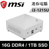 MSI微星 Cubi 5 12M-045BTW-SP3 白(i3-1215U/16G DDR4/1TB SSD)特仕版