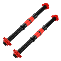 BESPORTBLE 2pcs 40cm Dumbbell Bars Dumbbell Handles Weight Lifting Spinlock Collar Set with 4pcs Nuts for Gym Barbells Dumbbell