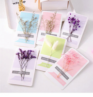 10pcs DIY Dried Flower Greeting Card Set Folding Card Blessing Birthday Gift Gift Card Wedding Invitation Greeting Card