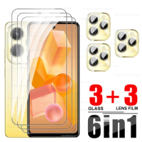 6in1 Full Cover screen protector For Infinix Hot 40 40 Pro 4G 40i Tempered Glass for infinix hot40 hot40i 40pro Camera lens film