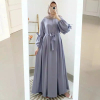 Dress Aespa Kekinian Crepe Wanita Muslimah Maxi Beragam Warna dan Ukuran
