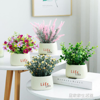 仿真綠植盆栽擺件裝飾室內花藝造景小植物客廳假花桌面仿真花盆景 sh