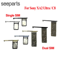 Sim Tray Holder For Sony Xperia XA2 Ultra Card Tray Slot Holder Adapter Socket Repair Part For Sony C8 Sim Tray Card H4233 H4213