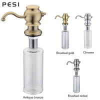 Detergent Liquid Soap Dispensers Hand Wash Dispenser Soap Pump Bottle For Kitchen Sink Liquid Soap Kitchen Organize Brass &amp; ABS