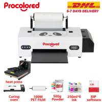 Procolored A3+ R1390 Dtf Bundle With Heat Press Curing Oven T-Shirt Transfers DTF Printer Kit for Ap