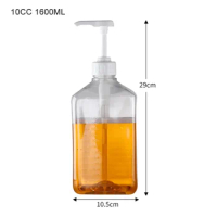 Kitchen Bottle Pump Liquid Head With Honey Container Dispenser Drip And Hydraulic Syrup Nozzle Scale 1600ml Bee Jar Coffee