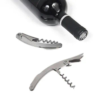 500pcs Sea Horse Knife Foldable Multifunction Stainless Corkscrew Hinged Waiters Wine Bottle Opener Foil Cutte Knife Tool ZA1041