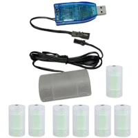 Reuse USB to 1V-24V Adjustable Voltage LR20 D Size Battery Eliminator Replace 1-8pcs Batteries for Toy LED Lamp Game O25 22 Drop