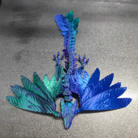 Mainan Naga, Bercetak 3D, Dengan Sayap, Mainan Haiwan, Naga Artikulasi Penuh, Sesuai untuk Dewasa, M