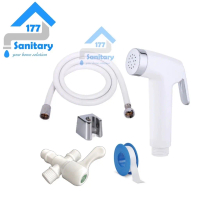 Termurah Paket Shower Cebok Minimalis JMT Dan Stop Kran double PVC tee- Jet Shower Semprotan Wc klos