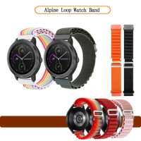 Alpine Loop Band for Garmin Vivoactive 3 Music / Venu Sq 2 / 245 645 for Huawei GT 2 2e GT3 Pro 20/22mm Nylon Strap Metal Button