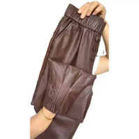 Fashion Spring Autumn PU Leather Pants Women's Trousers Casual Bundle Foot Harem Pants 2023 NEW Add Velvet Winter Female Pants