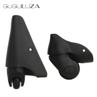 GUGULUZA 2Pcs Luggage Mute Wheel Universal 360 Degree Swivel Casters Black Replacement Luggage Wheel Suitcase Accessories ST0144